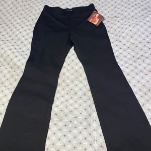 IMAN Global Chic Flat Front Pull on Flare Pants
